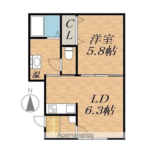 PLAIN16(1LDK/1階)の間取り写真