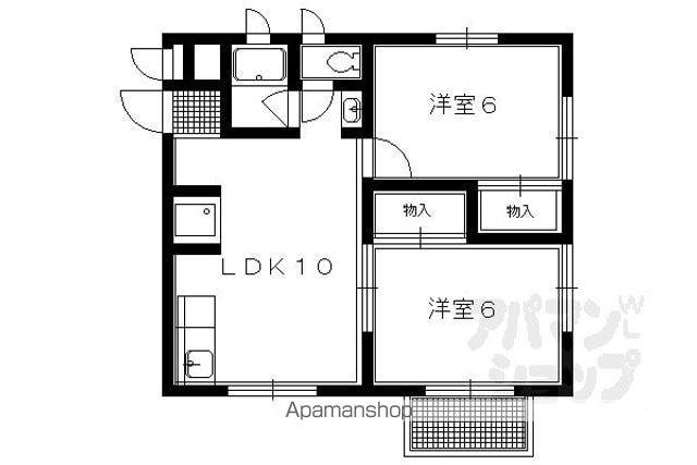 メゾンエスポアール(2LDK/2階)の間取り写真