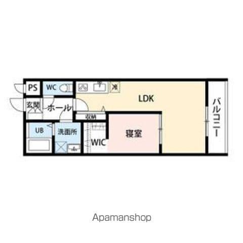PERSIMMON(1LDK/2階)の間取り写真