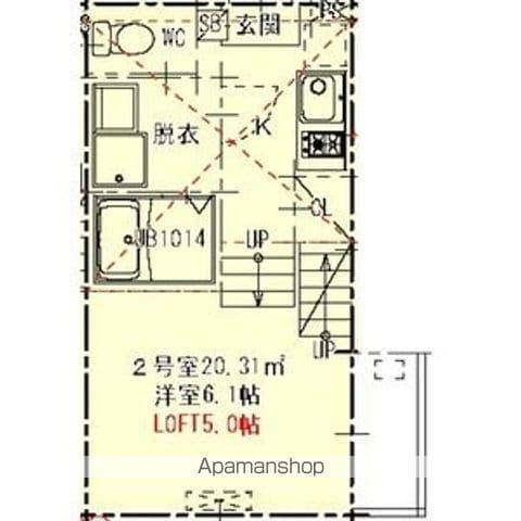 ハーモニーテラス大秋町(1K/1階)の間取り写真