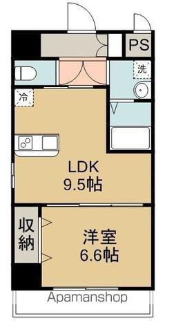 トレステーラ古国府駅前(1LDK/9階)の間取り写真