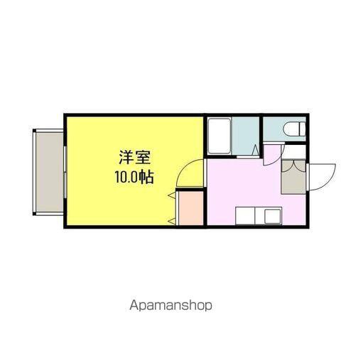 LUNARIAS(1K/3階)の間取り写真