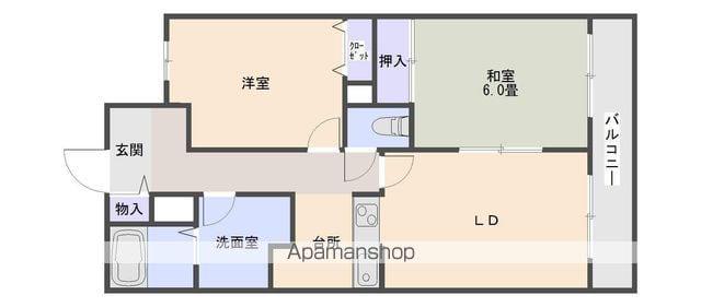 CLASKA(2LDK/2階)の間取り写真