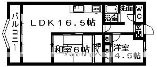 サンヴィレッジ(2LDK/3階)の間取り写真