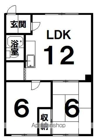 ハイツ鄕橋NO1(2LDK/2階)の間取り写真