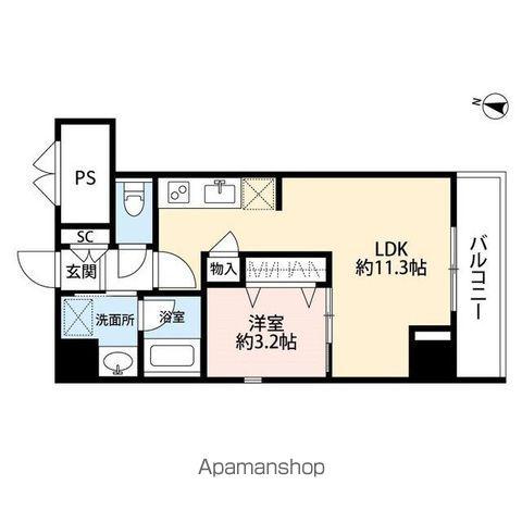 パークソレイユ弐番館(1LDK/5階)の間取り写真