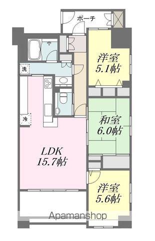 アルファステイツ市駅前(3LDK/11階)の間取り写真