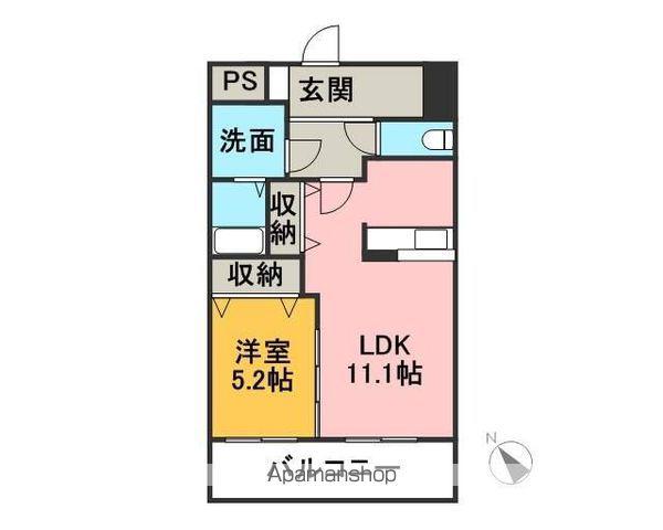 MS SOLEIL(1LDK/6階)の間取り写真