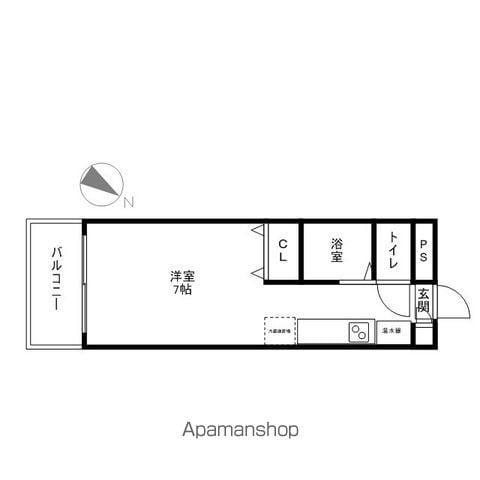 プレミール博多(ワンルーム/6階)の間取り写真
