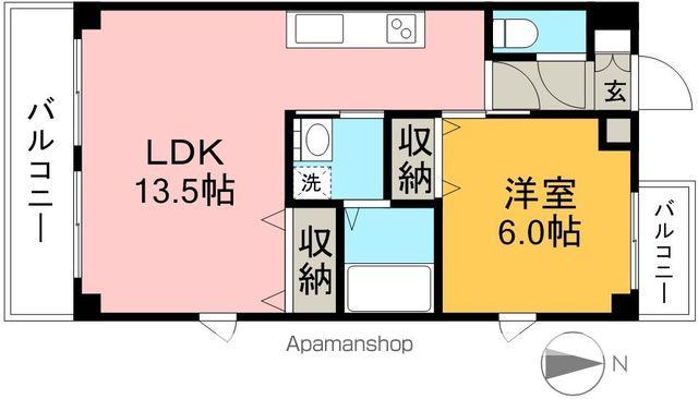 CHARMANT(1LDK/7階)の間取り写真