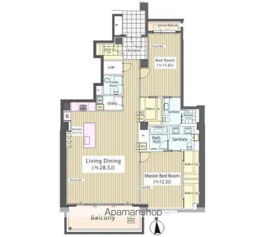 ガーデン高輪(2LDK/1階)の間取り写真