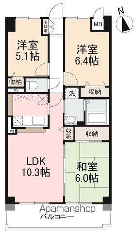 アークプラザ太田公園(3LDK/3階)の間取り写真
