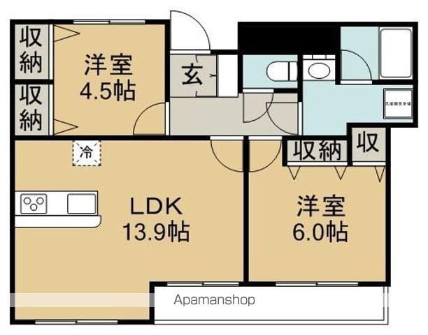 コルヌイエ北阿佐谷(2LDK/2階)の間取り写真