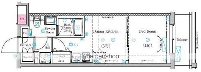 ラフィスタ鷺ノ宮(1DK/1階)の間取り写真