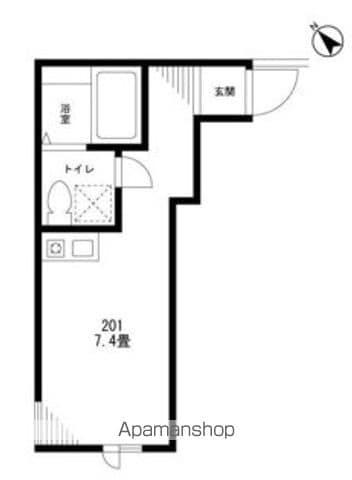 リード田端(ワンルーム/2階)の間取り写真