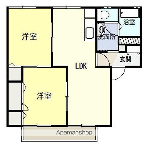 グランドメゾン(2LDK/2階)の間取り写真