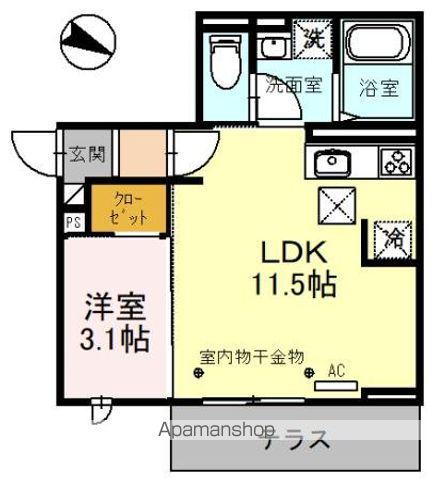 シャルム A(1LDK/1階)の間取り写真
