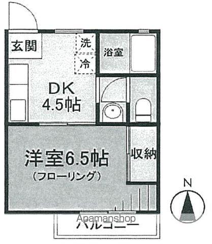 ロイヤルハイツⅡ(1DK/1階)の間取り写真