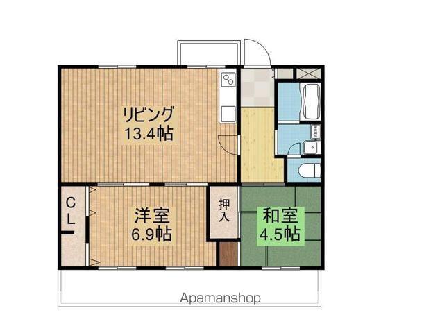 エル・セレーノ古川橋A棟(2LDK/1階)の間取り写真