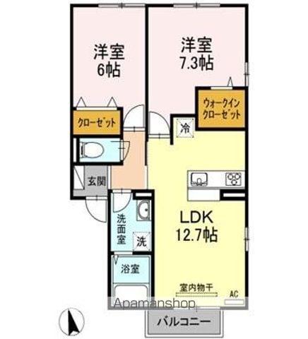 コーネルアベニュー(2LDK/2階)の間取り写真