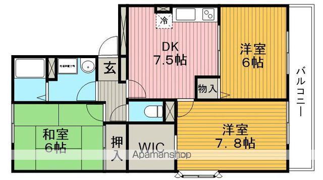グリーンパーク豊中宮山(3DK/3階)の間取り写真