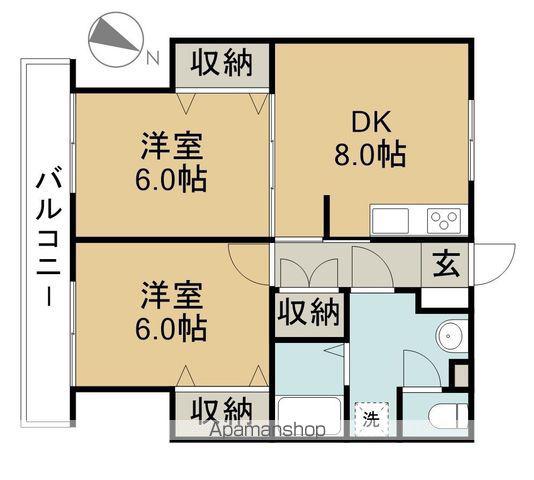 アークハイツ(2DK/2階)の間取り写真