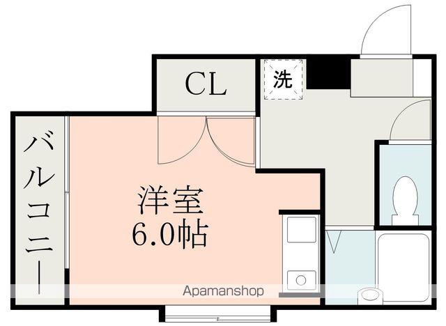 上通ひらせビル(ワンルーム/4階)の間取り写真