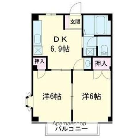 フィールドドリーム壱番館(2DK/1階)の間取り写真