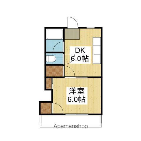 グリーンガーデン(1DK/3階)の間取り写真