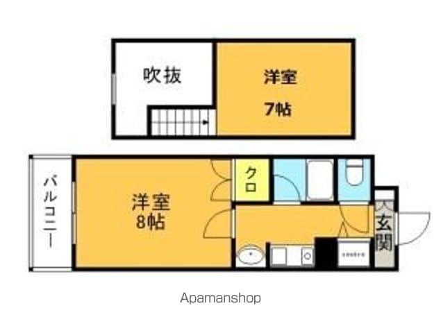 タイタス原(1K/5階)の間取り写真