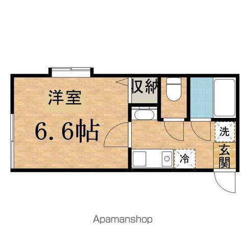 ロジュマン日野南平Ⅱ番館(1K/1階)の間取り写真