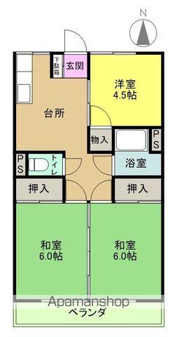 金賀マンション(3K/2階)の間取り写真