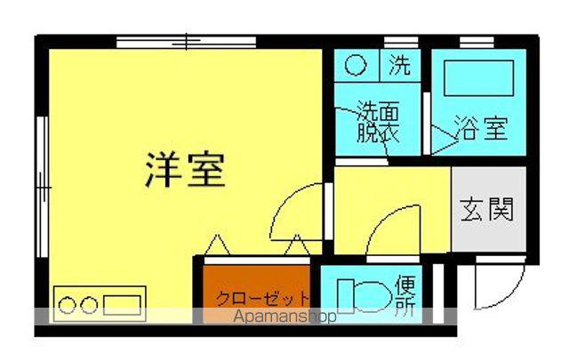 ブランドゴールD(ワンルーム/2階)の間取り写真