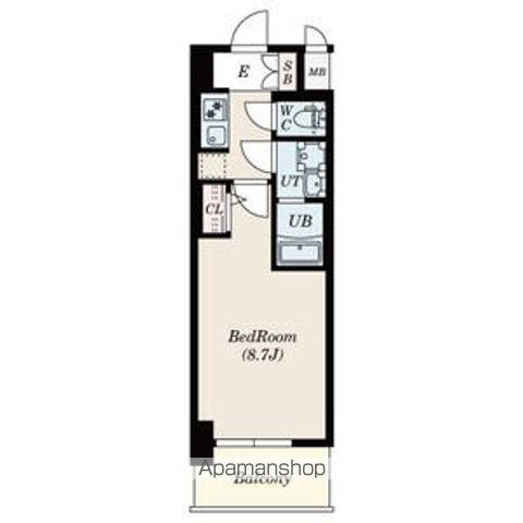 S-RESIDENCE名駅ウエスト(1K/13階)の間取り写真