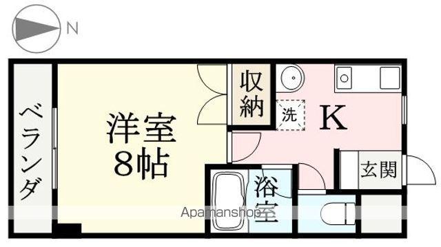 グリーンピア花月(1K/2階)の間取り写真