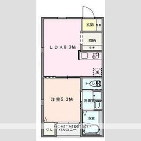 COSMO VILLA KASUKABE(1LDK/2階)の間取り写真