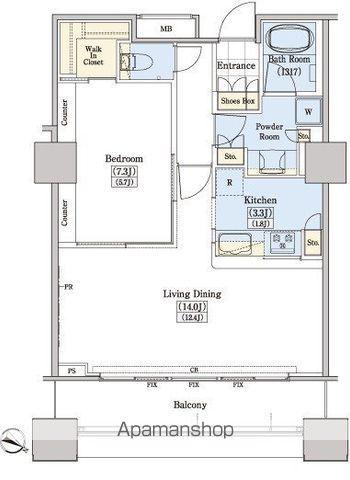レジディアタワー上池袋(1LDK/11階)の間取り写真