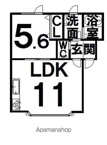 ファミーユ34(1LDK/1階)の間取り写真