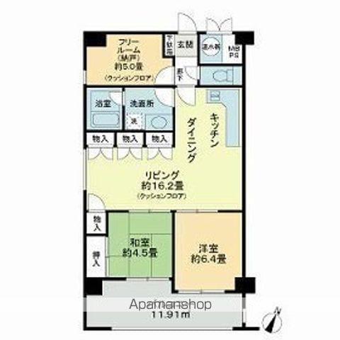 ライオンズマンション覚王山第2(2SLDK/4階)の間取り写真