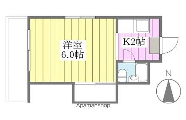味酒ハイツ(1K/3階)の間取り写真