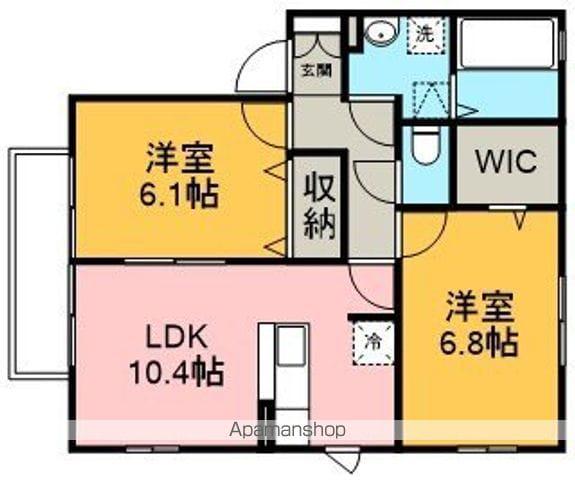 アクシス南大塚(2LDK/2階)の間取り写真
