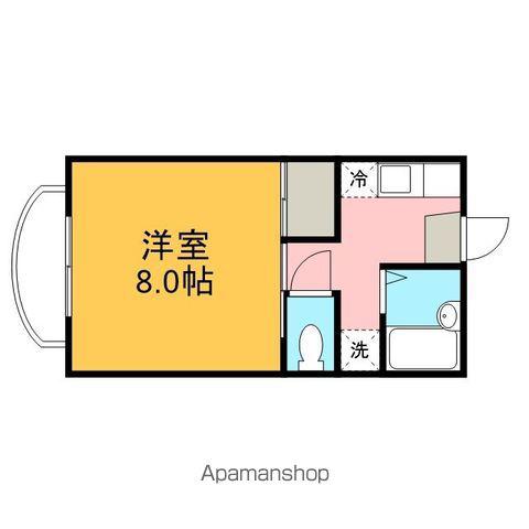 コーポおおかどⅡA(1K/1階)の間取り写真