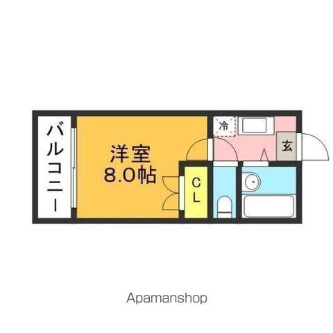 ニューリバー飯塚(1K/5階)の間取り写真