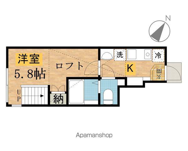 コンフォート八王子(1K/1階)の間取り写真