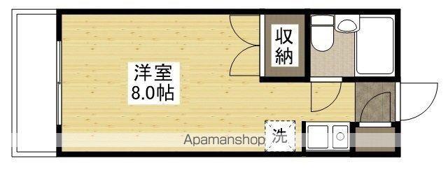 パインハウスⅡ(ワンルーム/4階)の間取り写真