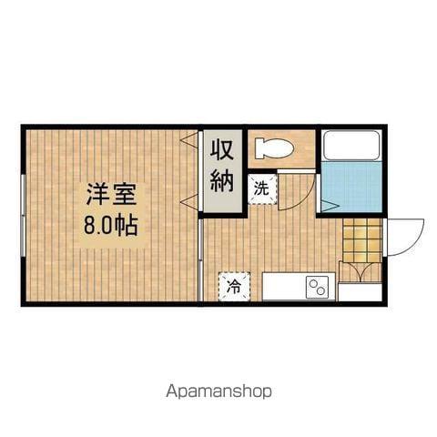 MAKIBA HILLS ナイキ(1K/2階)の間取り写真