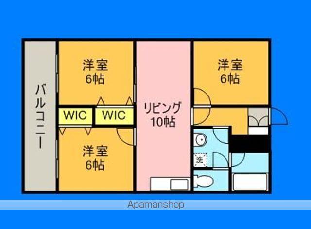 ケルムスコット(3LDK/3階)の間取り写真