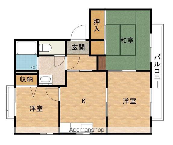 ガーデンタウン中小路(3K/2階)の間取り写真