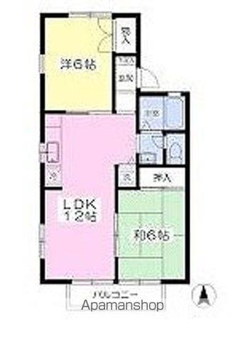 セジュール・セブンシーズ(2LDK/2階)の間取り写真