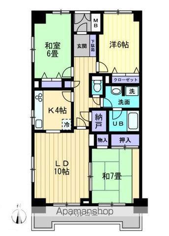 パシフィック花の宮(3LDK/5階)の間取り写真